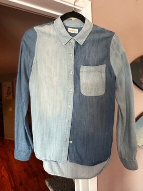 Thread & Supply Two-Tone Denim Button-Up Shirt. Lyocell so Heavenly Soft